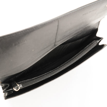 Prada Saffiano Triangle Continental Flap Wallet Nero Black 5 of 8