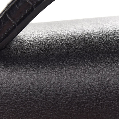 Hermes Shiny Porosus Crocodile Evergrain Kelly Depeches Touch 36 Black 13 of 16