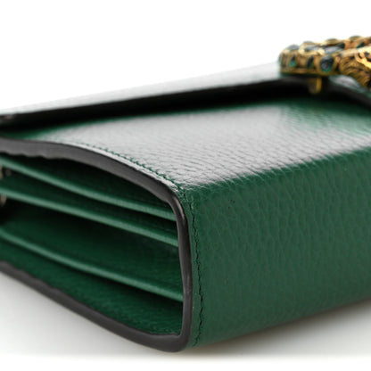 Gucci Calfskin Mini Dionysus Chain Wallet Emerald 9 of 10