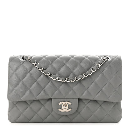 Chanel Caviar Quilted Medium Double Flap Grey 1 of 11