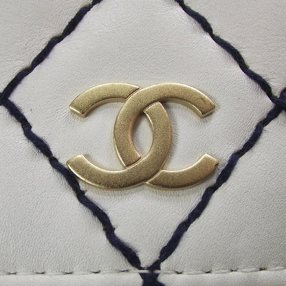 Chanel Lambskin Contrast Stitch Tote White 7 of 11