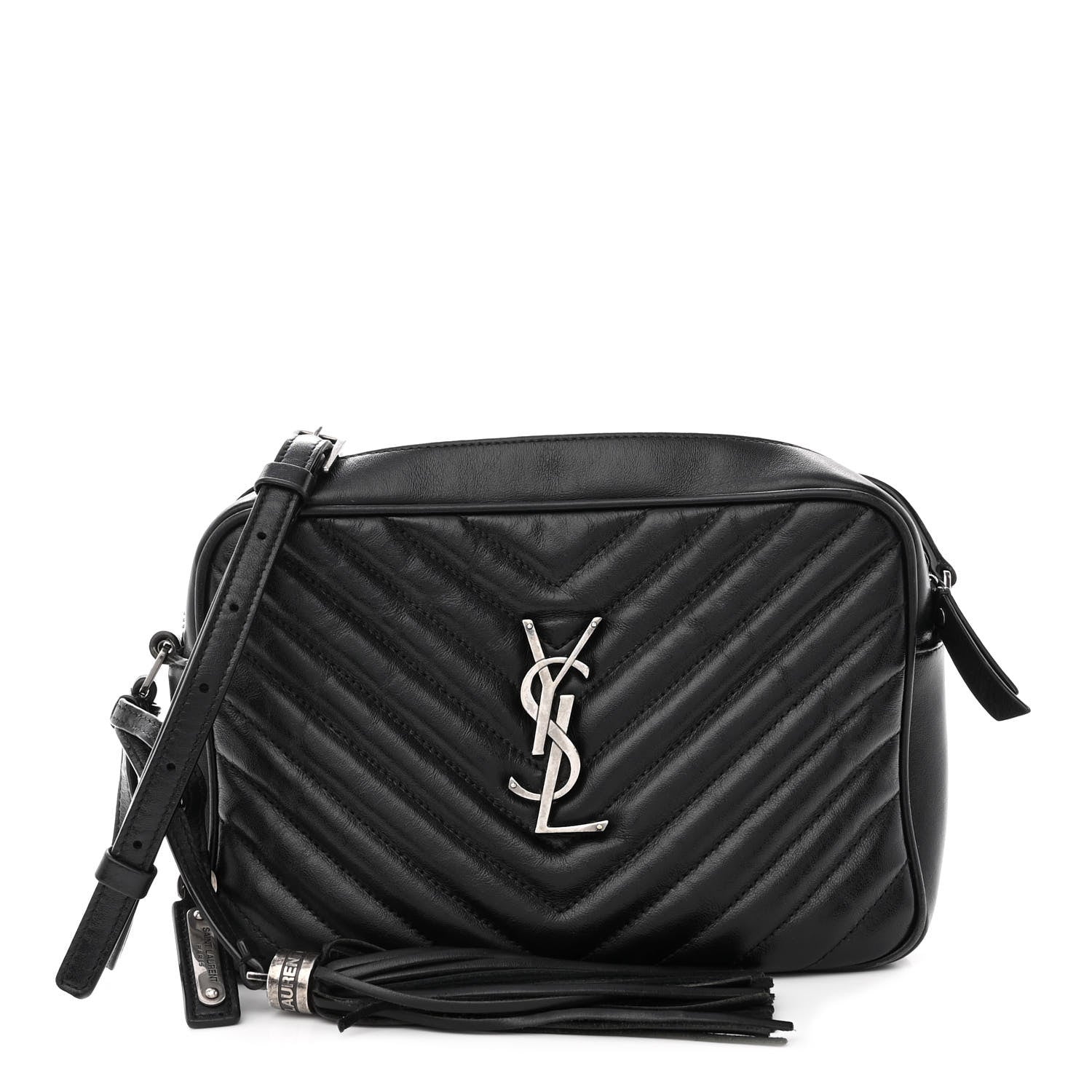 Saint Laurent Calfskin Matelasse Monogram Lou Camera Bag Black 1 of 8
