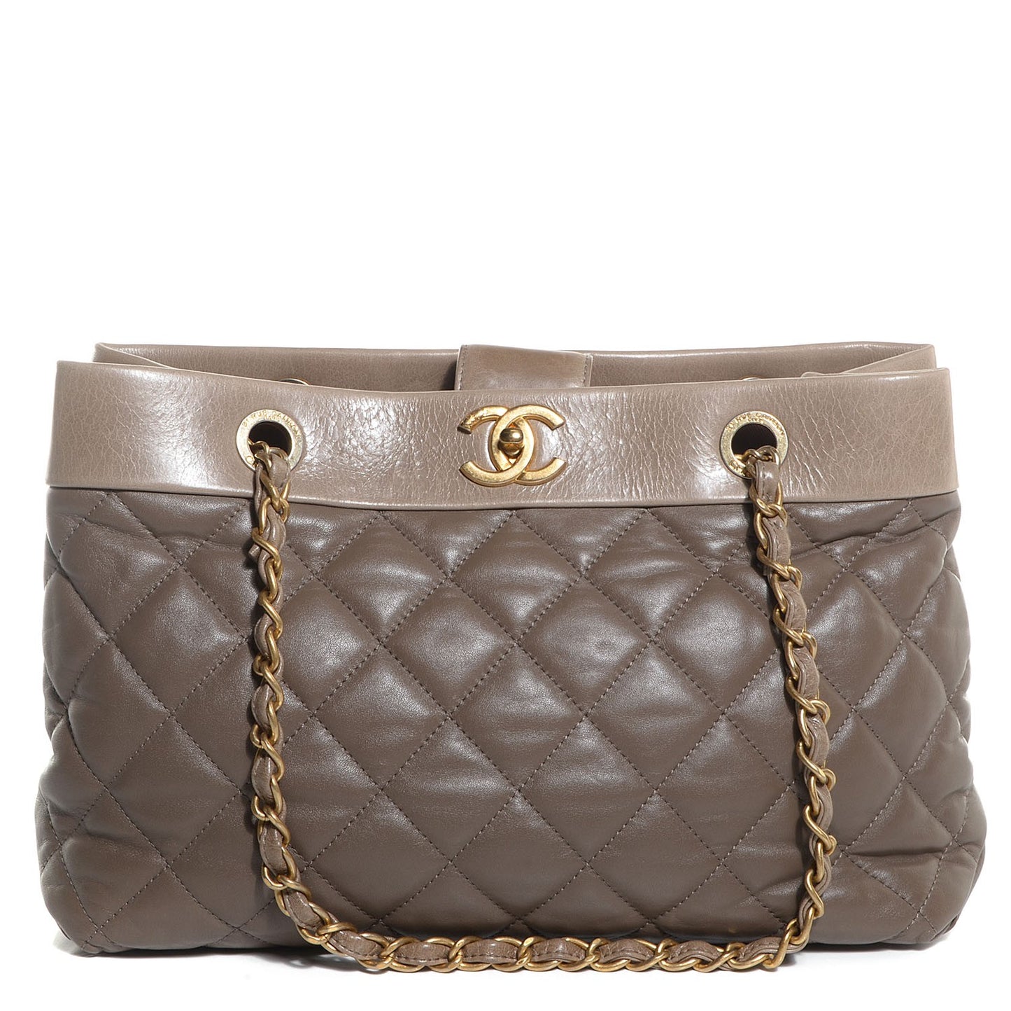 Calfskin Soft Elegance Large Tote Grey