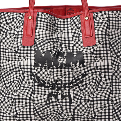 MCM Visetos Large Liz Reversible Shopper Tote Ruby Red 20 of 20