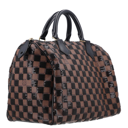 Louis Vuitton Damier Paillettes Speedy 30 Black 3 of 17