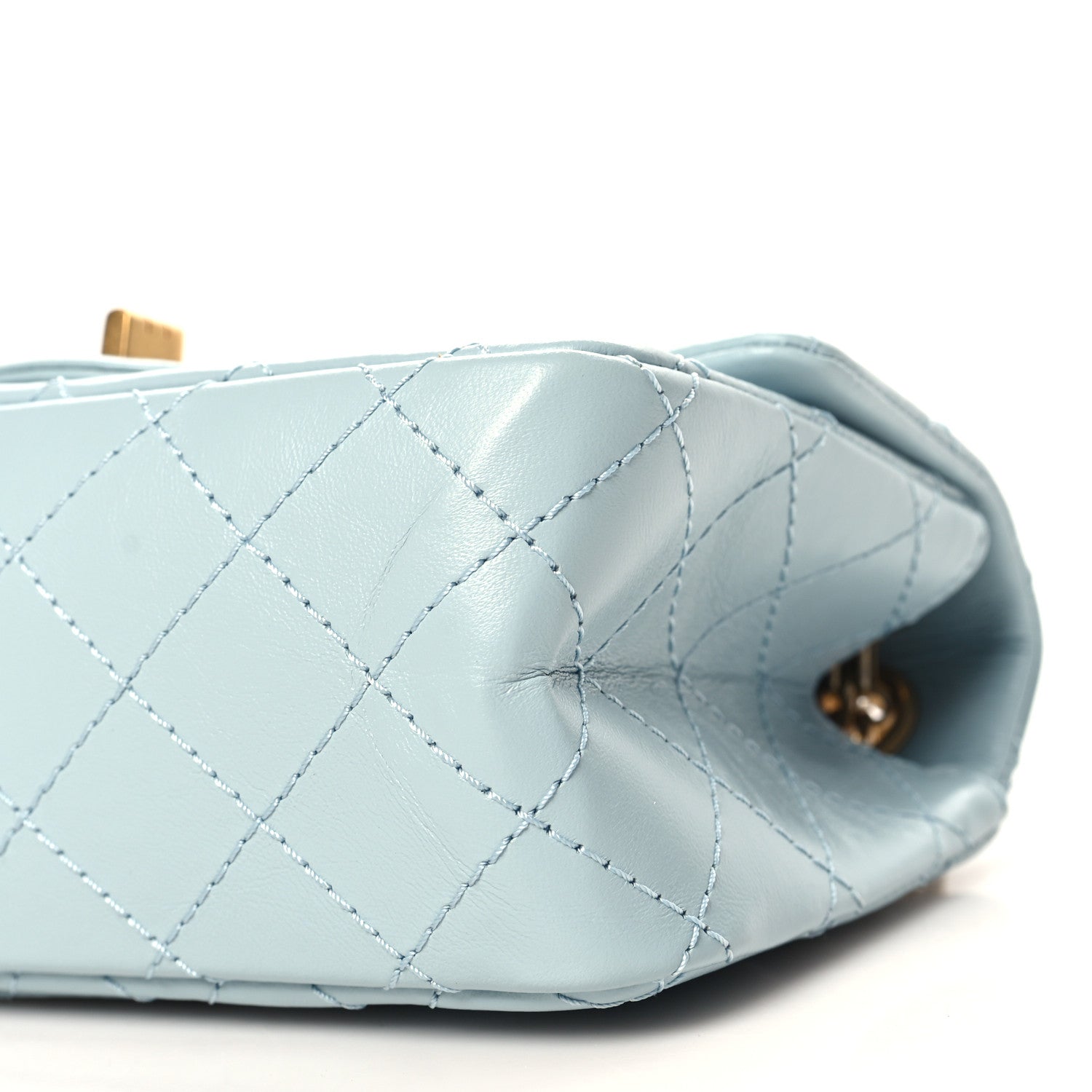 Chanel Aged Calfskin Quilted 2.55 Reissue Mini Flap Light Blue 10 of 10