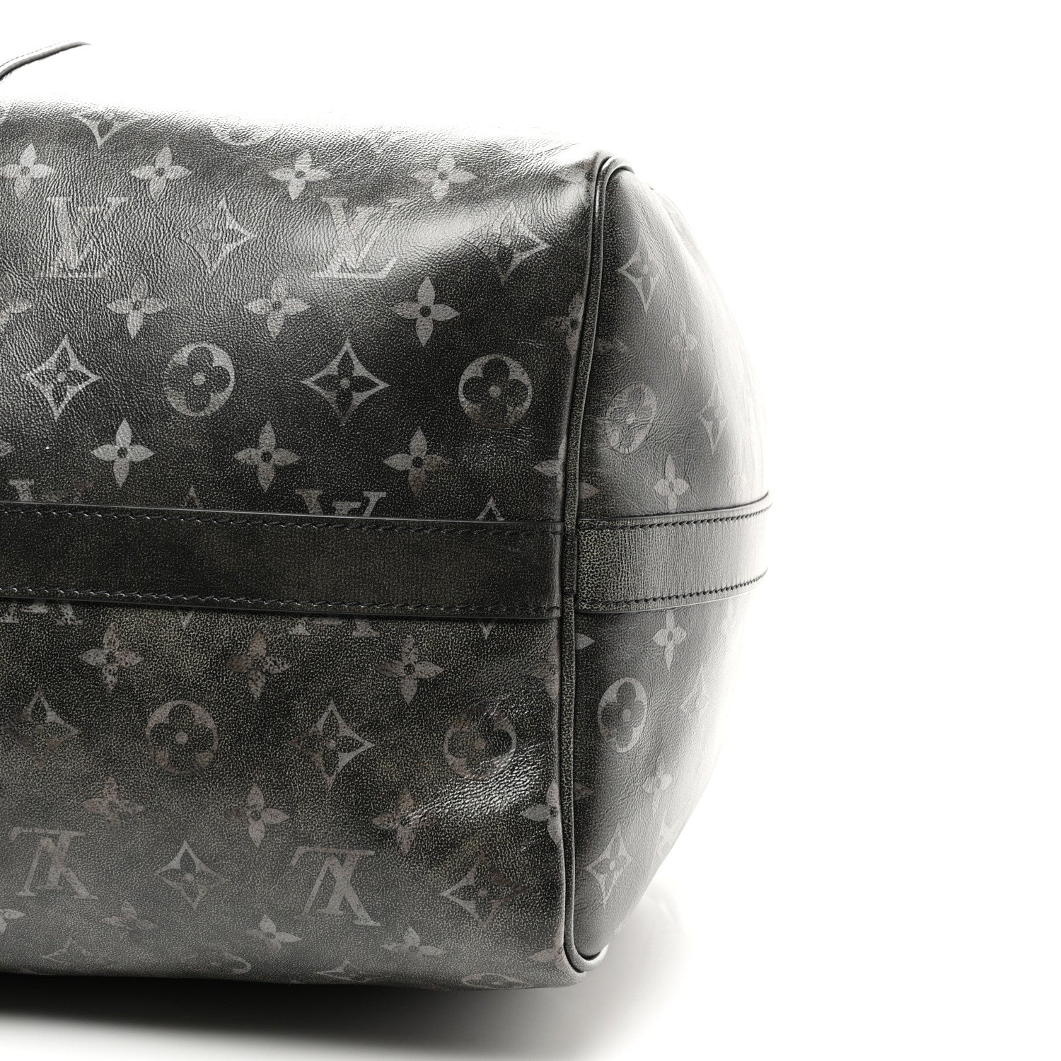 Louis Vuitton Brushed Monogram Keepall Bandouliere 50 Black 8 of 8