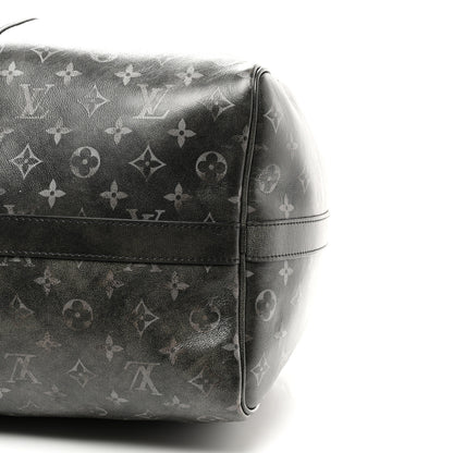 Louis Vuitton Brushed Monogram Keepall Bandouliere 50 Black 8 of 8