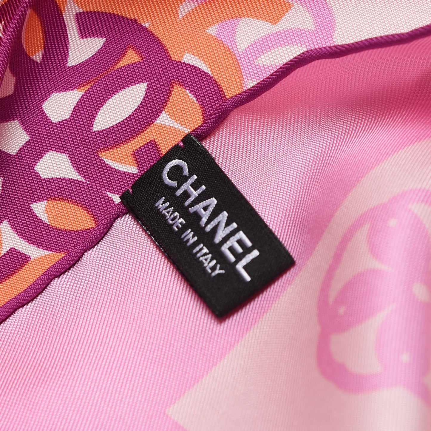 Silk CC Square Scarf Poudre Rose