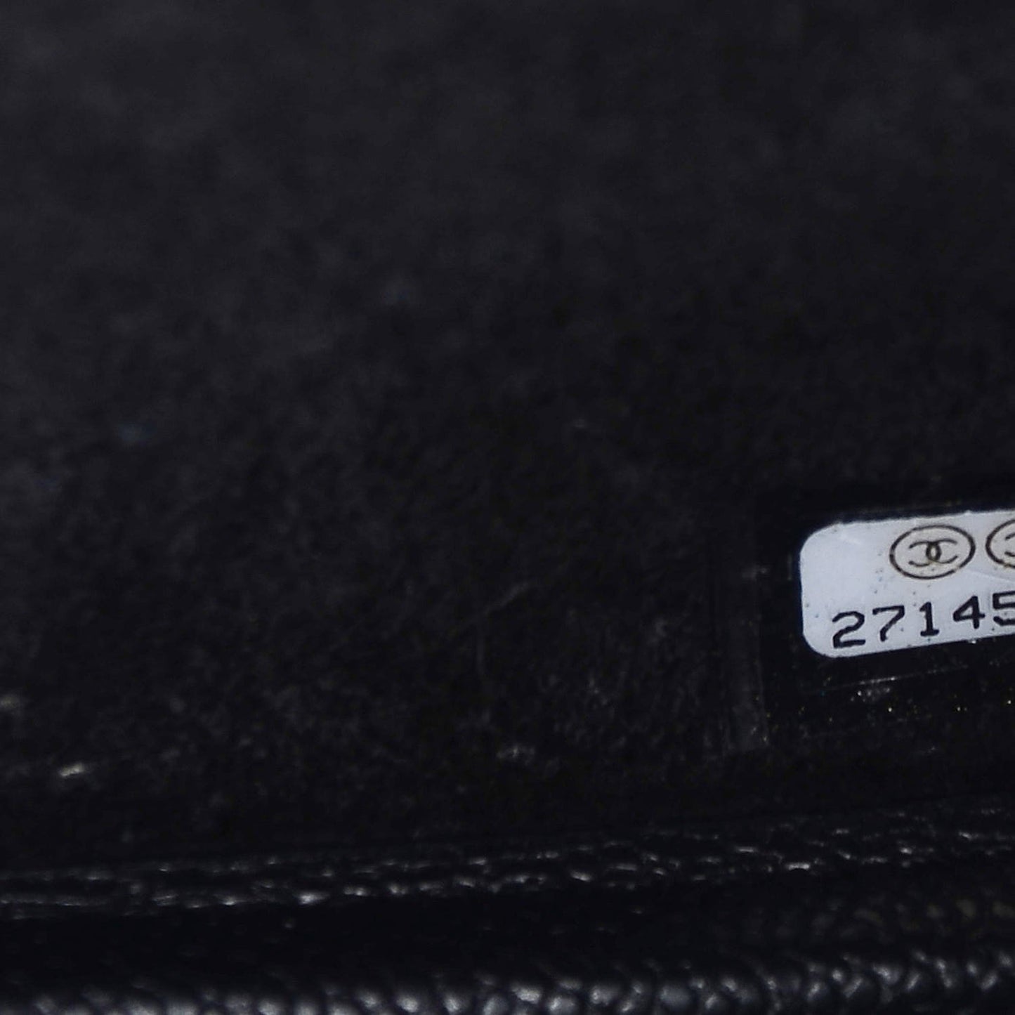 Grained Calfskin Perforated Small Flap Hobo Black