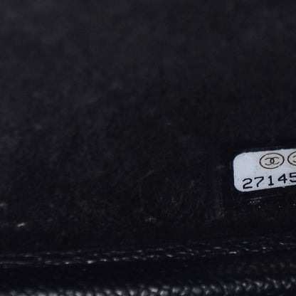 Chanel Grained Calfskin Perforated Small Flap Hobo Black 7 of 7