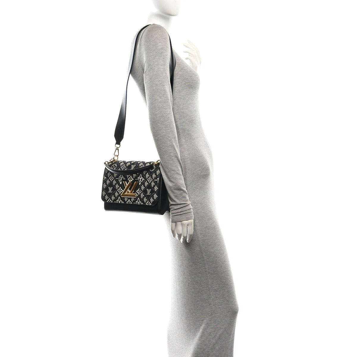 Calfskin Since 1854 Embroidered Twist MM Black