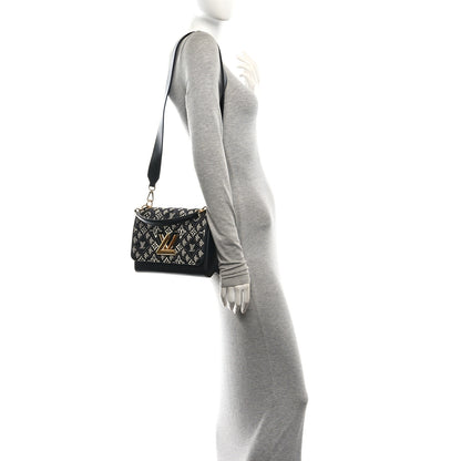 Louis Vuitton Calfskin Since 1854 Embroidered Twist MM Black 2 of 10