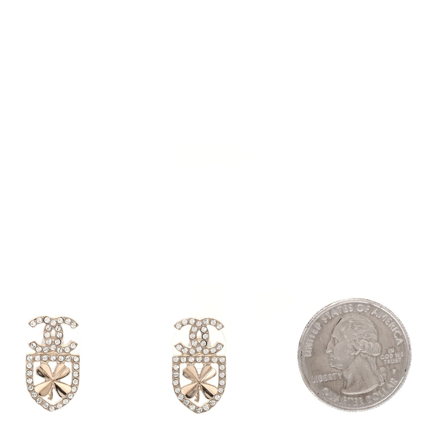 Crystal CC Sergeant Chanel Earrings Gold