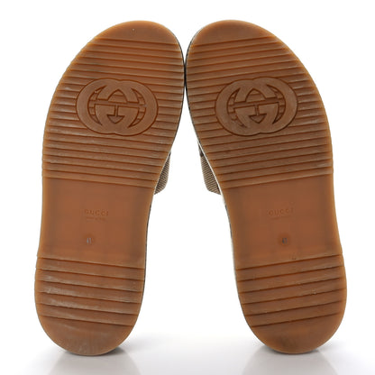 Gucci Monogram Maxi GG Angelina Platform 55mm Slide Sandals 41 Camel Ebony 5 of 8