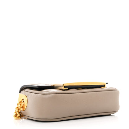 Fendi Nappa Matisse FF Embossed Nano Chain Baguette Tortora 4 of 11
