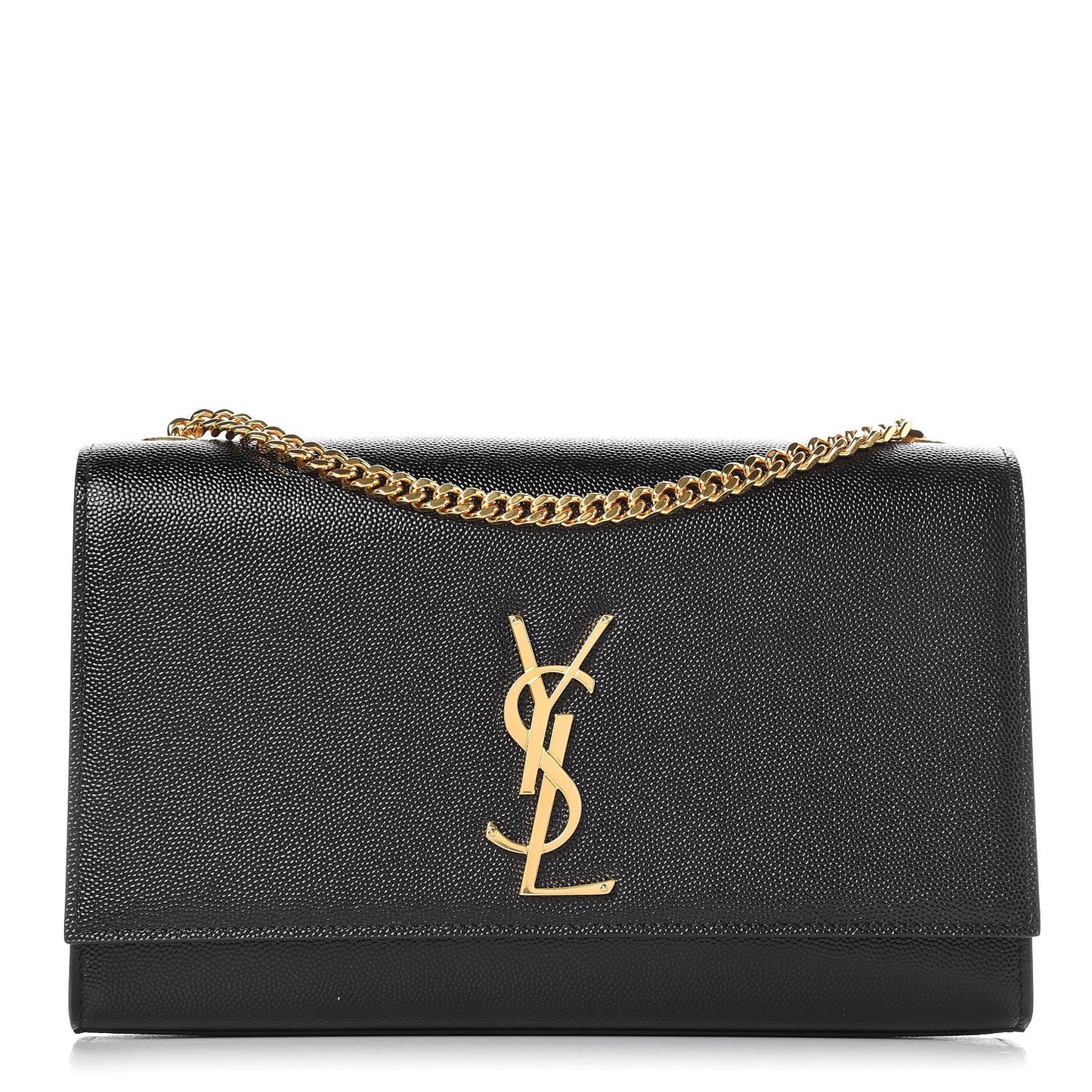 Grain De Poudre Medium Classic Monogram Kate Satchel Black