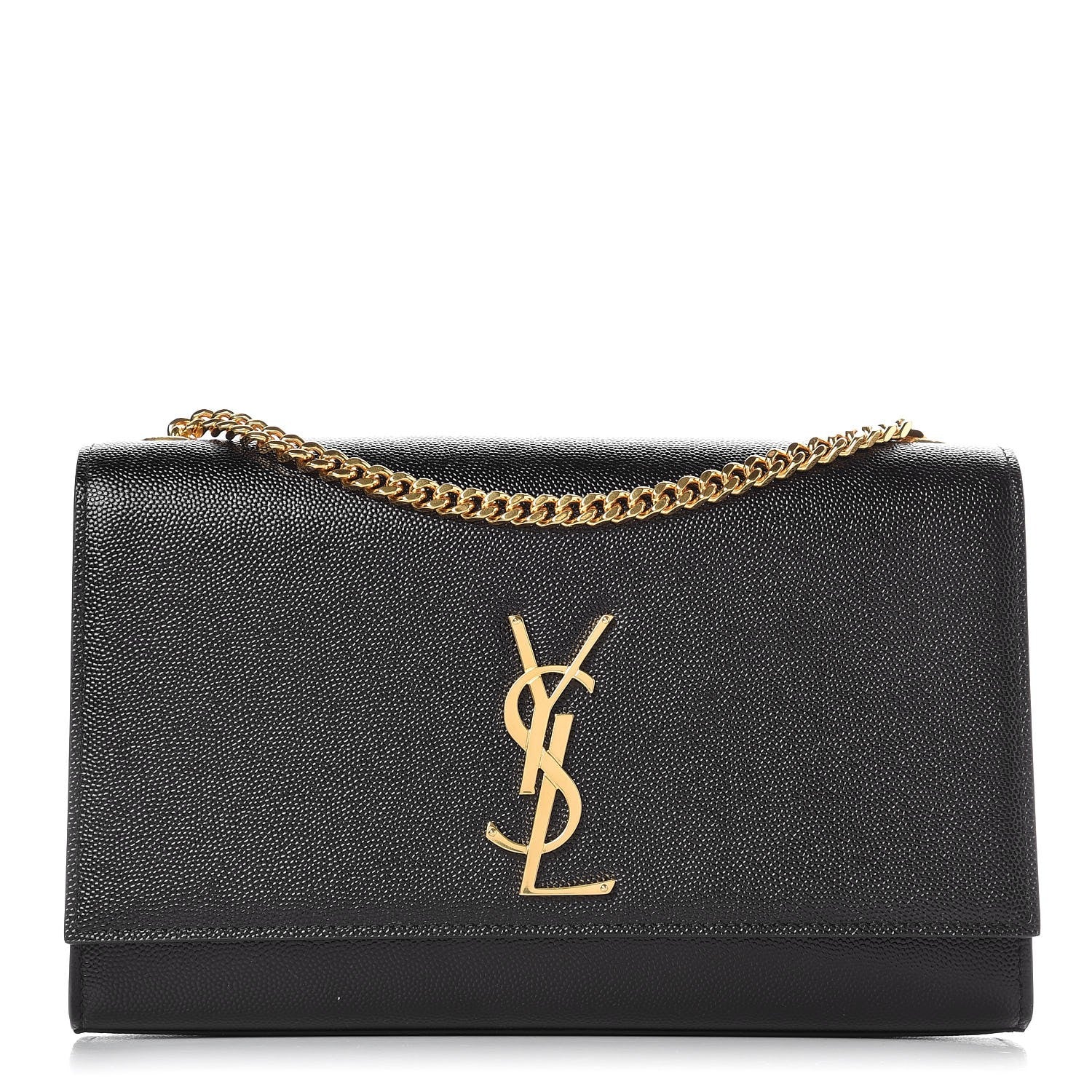 Saint Laurent Grain De Poudre Medium Classic Monogram Kate Satchel Black 1 of 7
