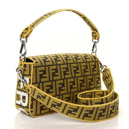 Fendi x FRGMT Woven Fabric Jacquard FF Embroidered Baguette Mimosa 3 of 10