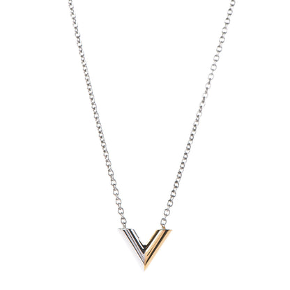 Louis Vuitton Essential V Necklace Silver 1 of 4