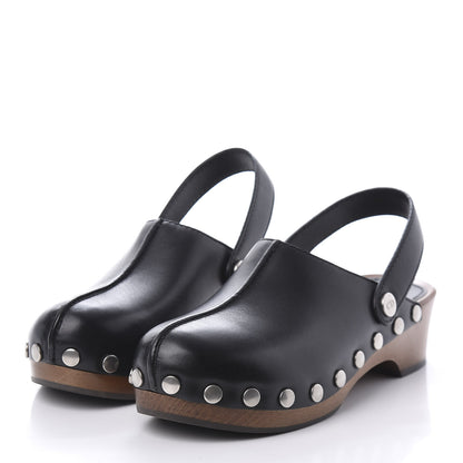 Christian Dior Calfskin Diorquake 20mm Slingback Clogs 36 Black 3 of 8
