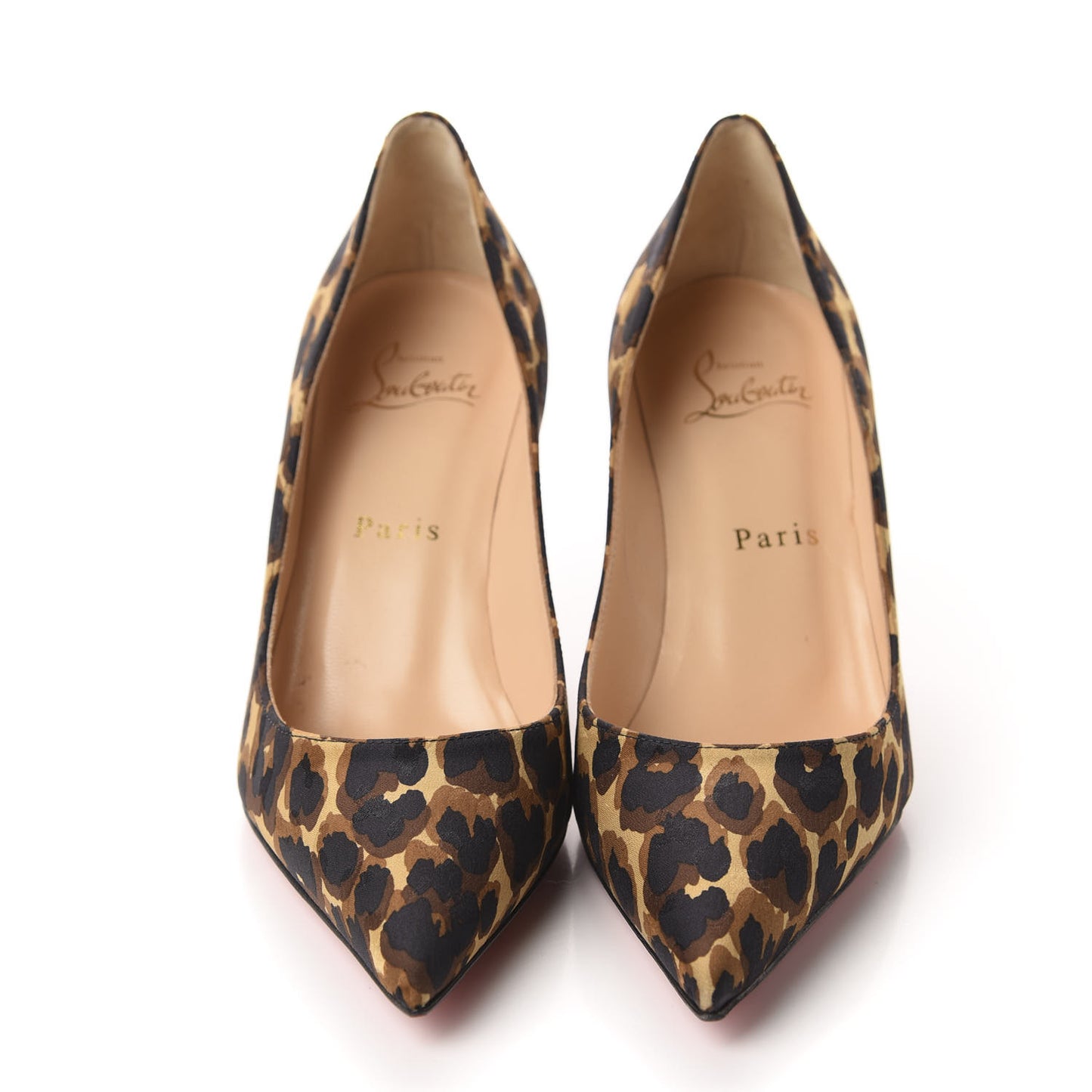 Nappa Silk Leopard Clare 80 Pumps 35.5 Marron