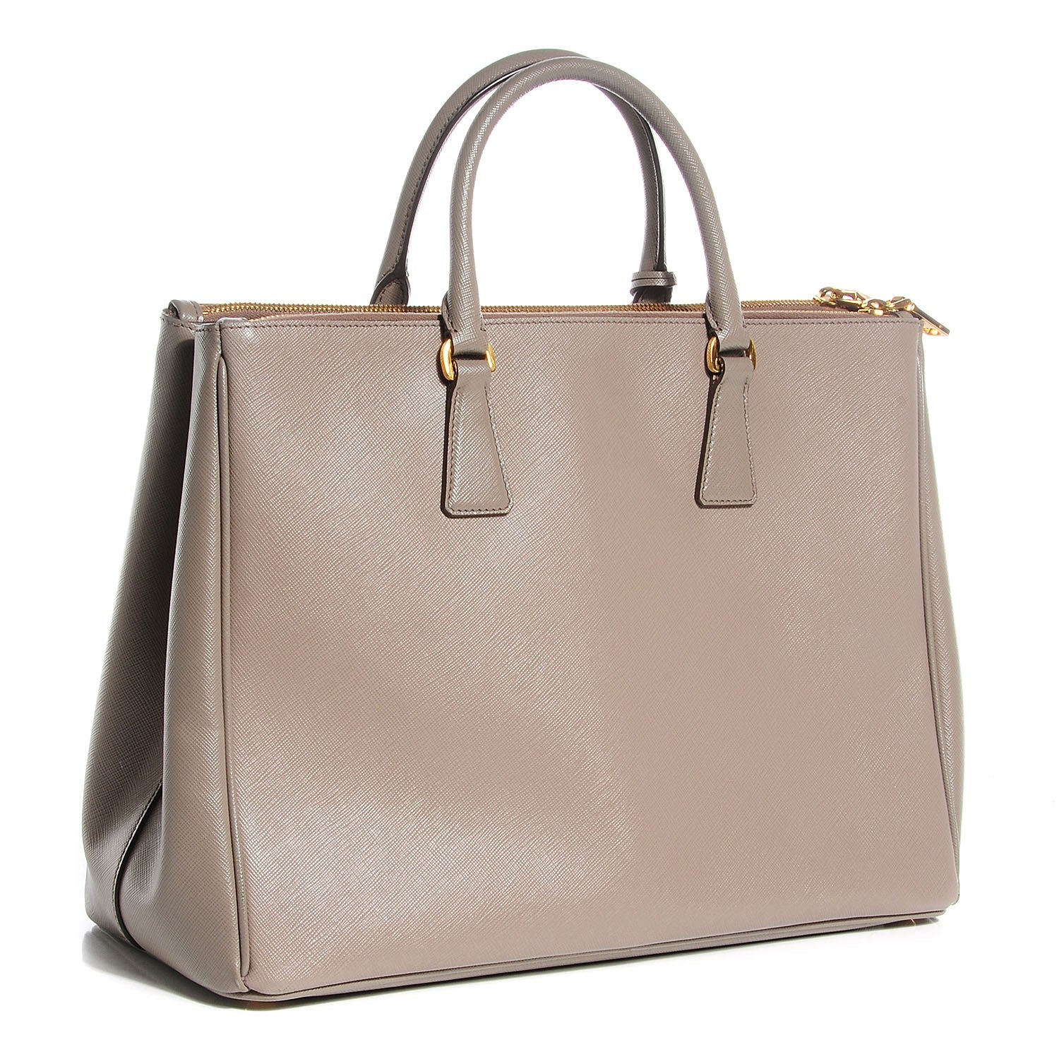 Prada Saffiano Lux Large Double Zip Tote Argilla 4 of 10