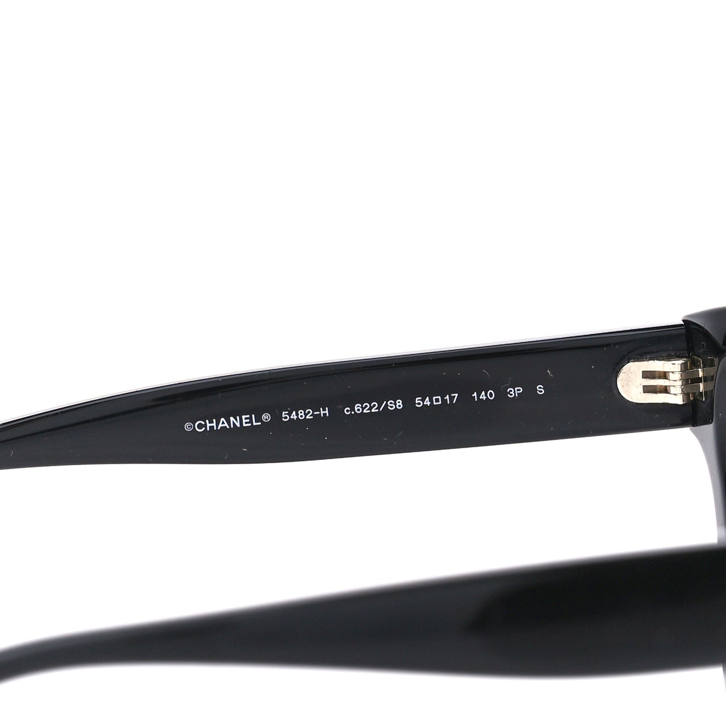 Acetate Polarized Pearl CC Square Sunglasses 5482-H-A Black