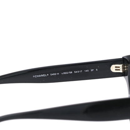 Chanel Acetate Polarized Pearl CC Square Sunglasses 5482-H-A Black 5 of 8