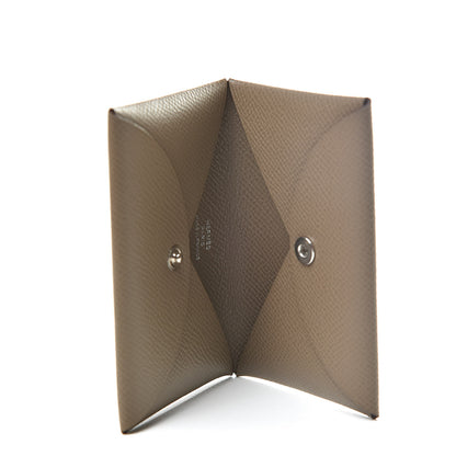 Hermes Epsom Calvi Card Case Etoupe 5 of 8