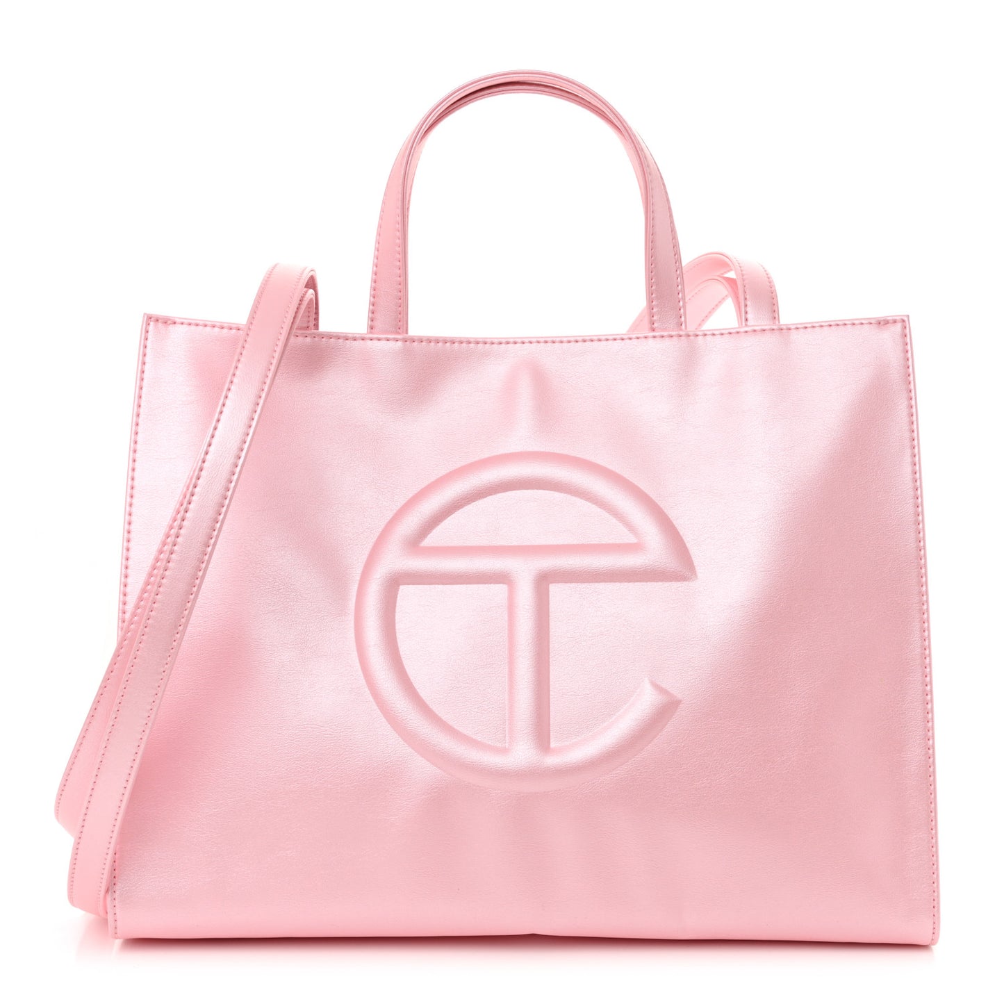 Metallic Vegan Leather Medium Shopping Bag Ballerina