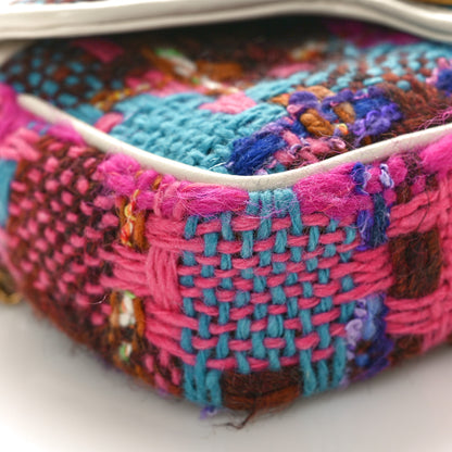 Gucci Tweed Calfskin Spicy Check Super Mini GG Marmont Shoulder Bag Pink Multicolor Mystic White 9 of 11