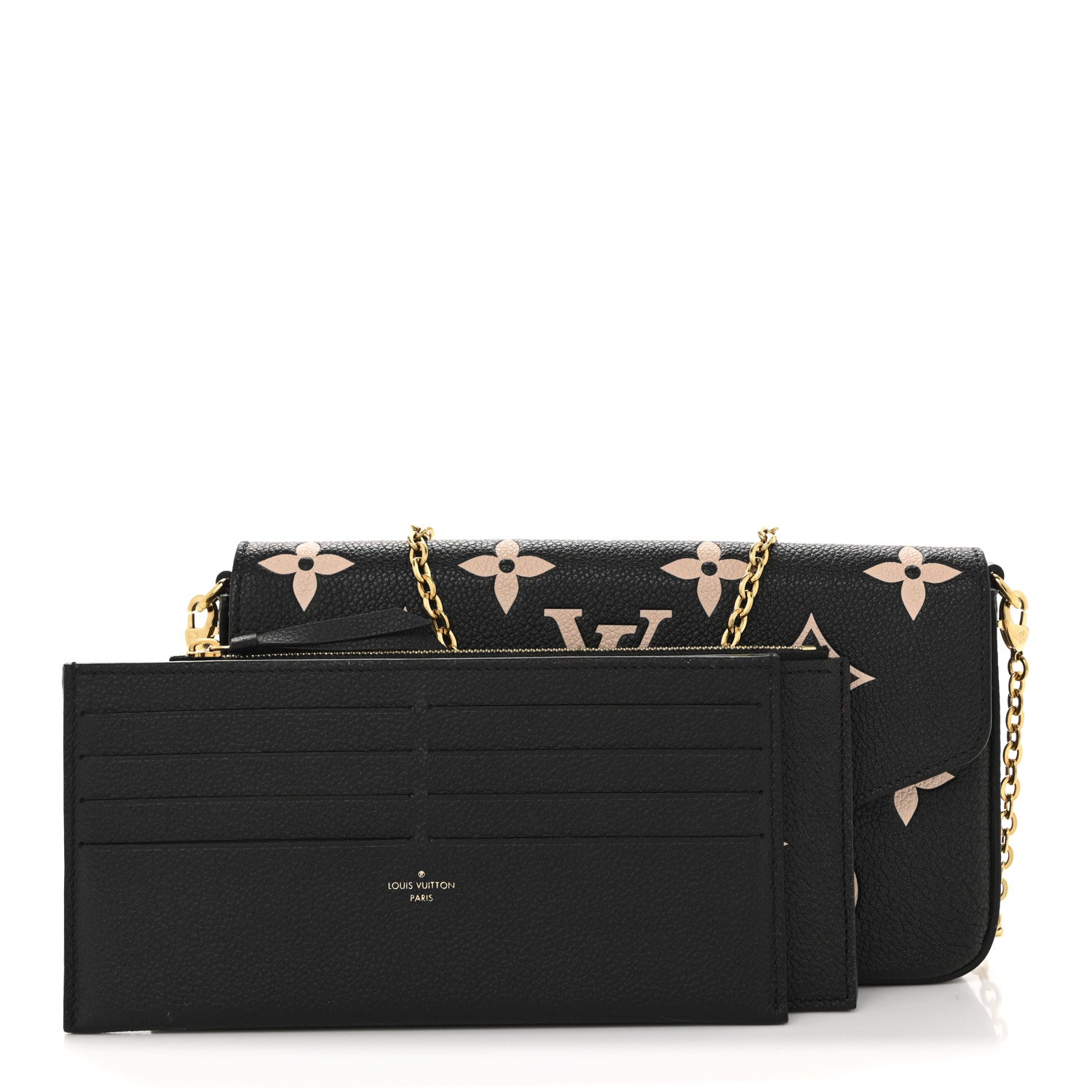 Louis Vuitton Empreinte Monogram Giant Felicie Pochette Black Beige 3 of 13