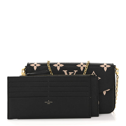 Louis Vuitton Empreinte Monogram Giant Felicie Pochette Black Beige 3 of 13