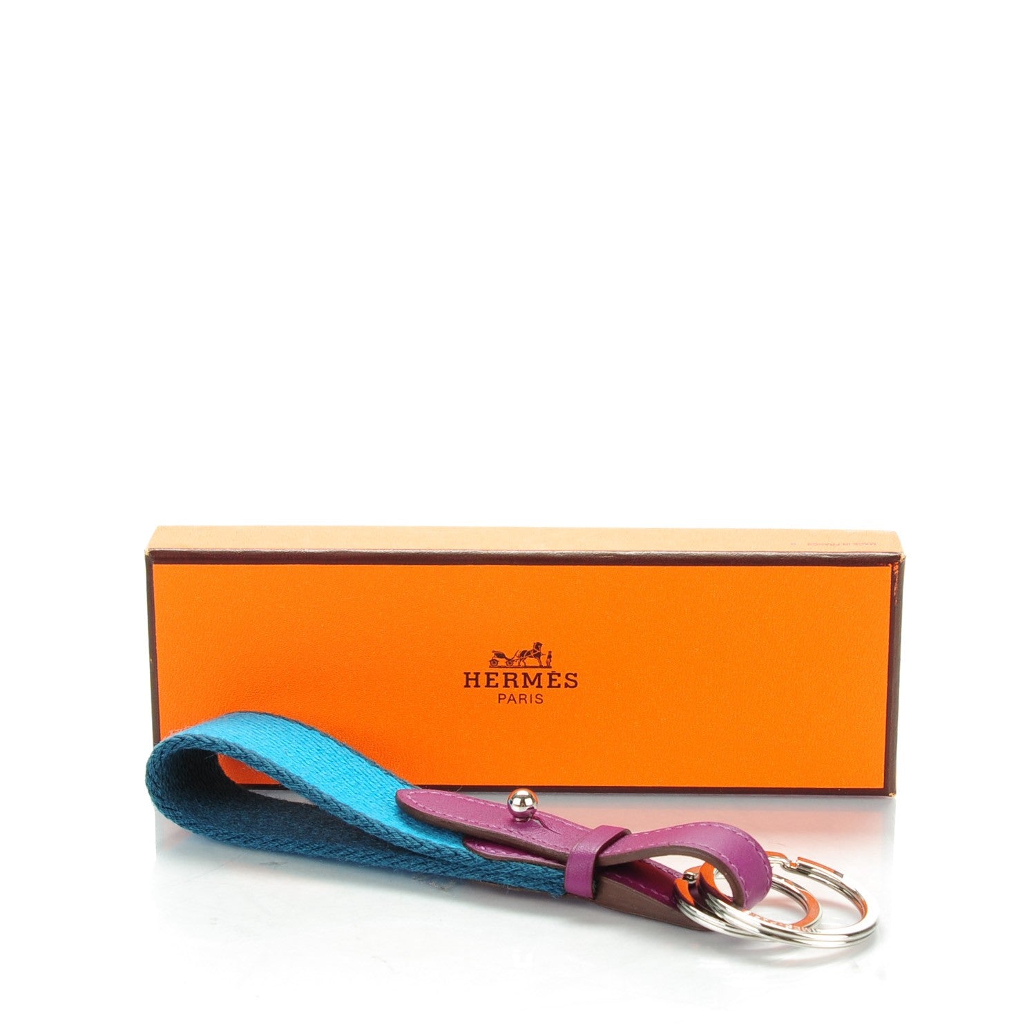 Hermes Swift Toile Woolykiz Key Holder Anemone Turquoise Colvert 5 of 5