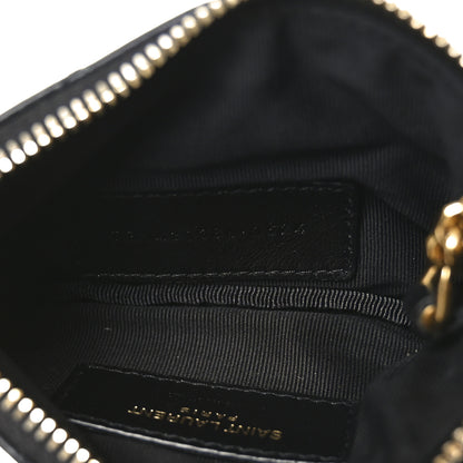 Saint Laurent Calfskin Matelasse Monogram Key Pouch Black 5 of 7