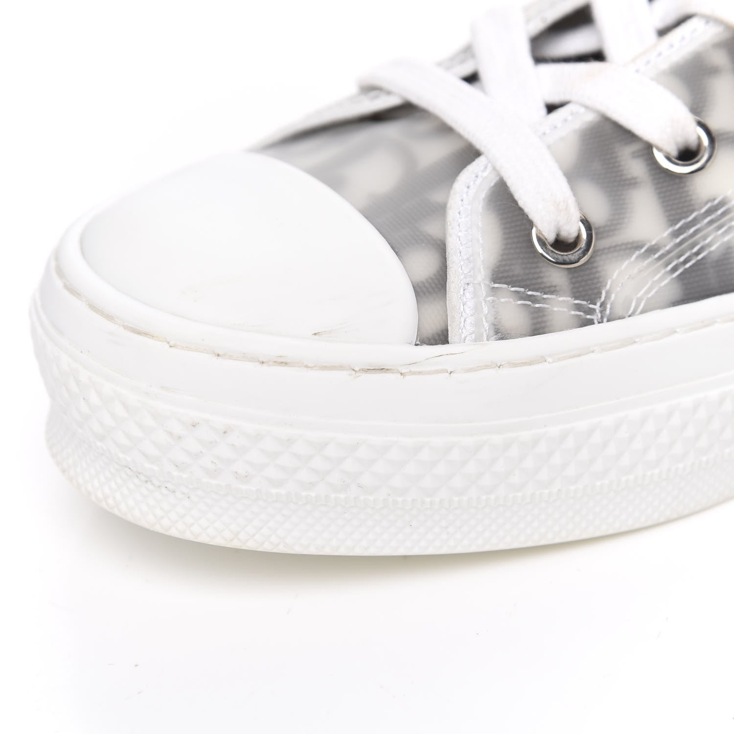 Christian Dior Technical Canvas Oblique Mens B23 High Top Sneakers 46 White Black 10 of 10