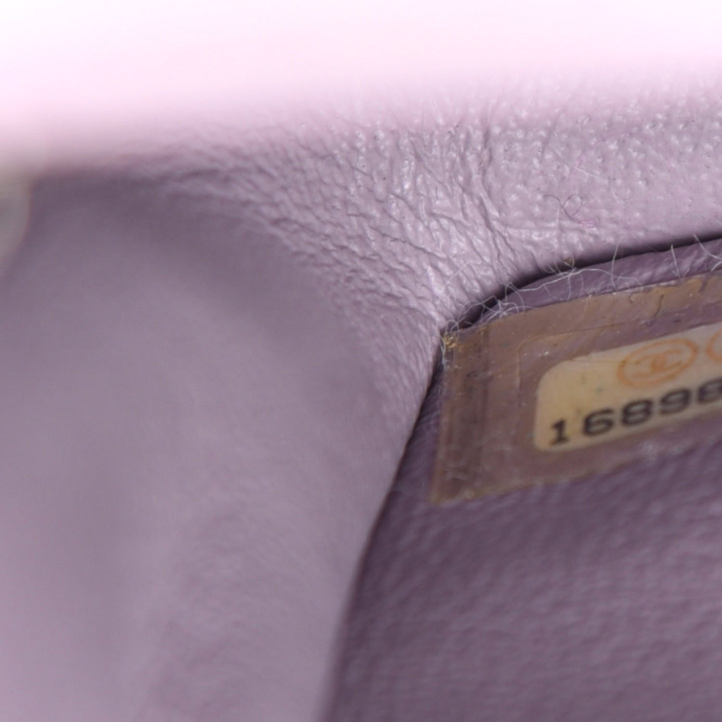 Lambskin Quilted Mini Rectangular Flap Light Purple