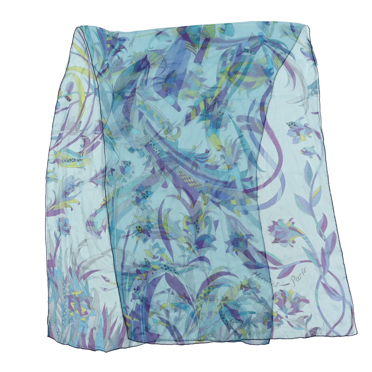 Hermes Mousseline Silk Stole Scarf 2 of 3