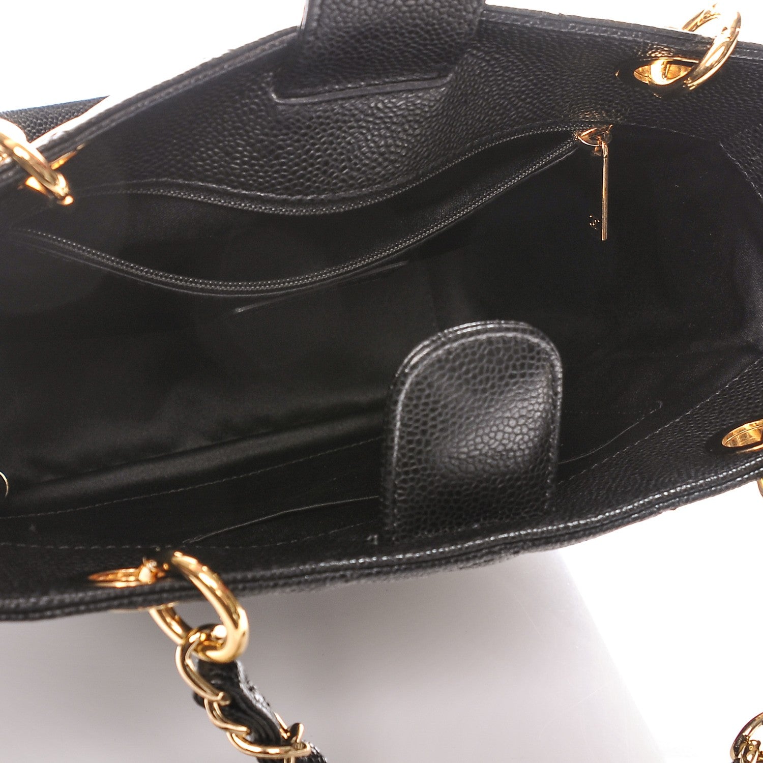 Chanel Caviar Quilted Petit Shopping Tote PST Black 5 of 8