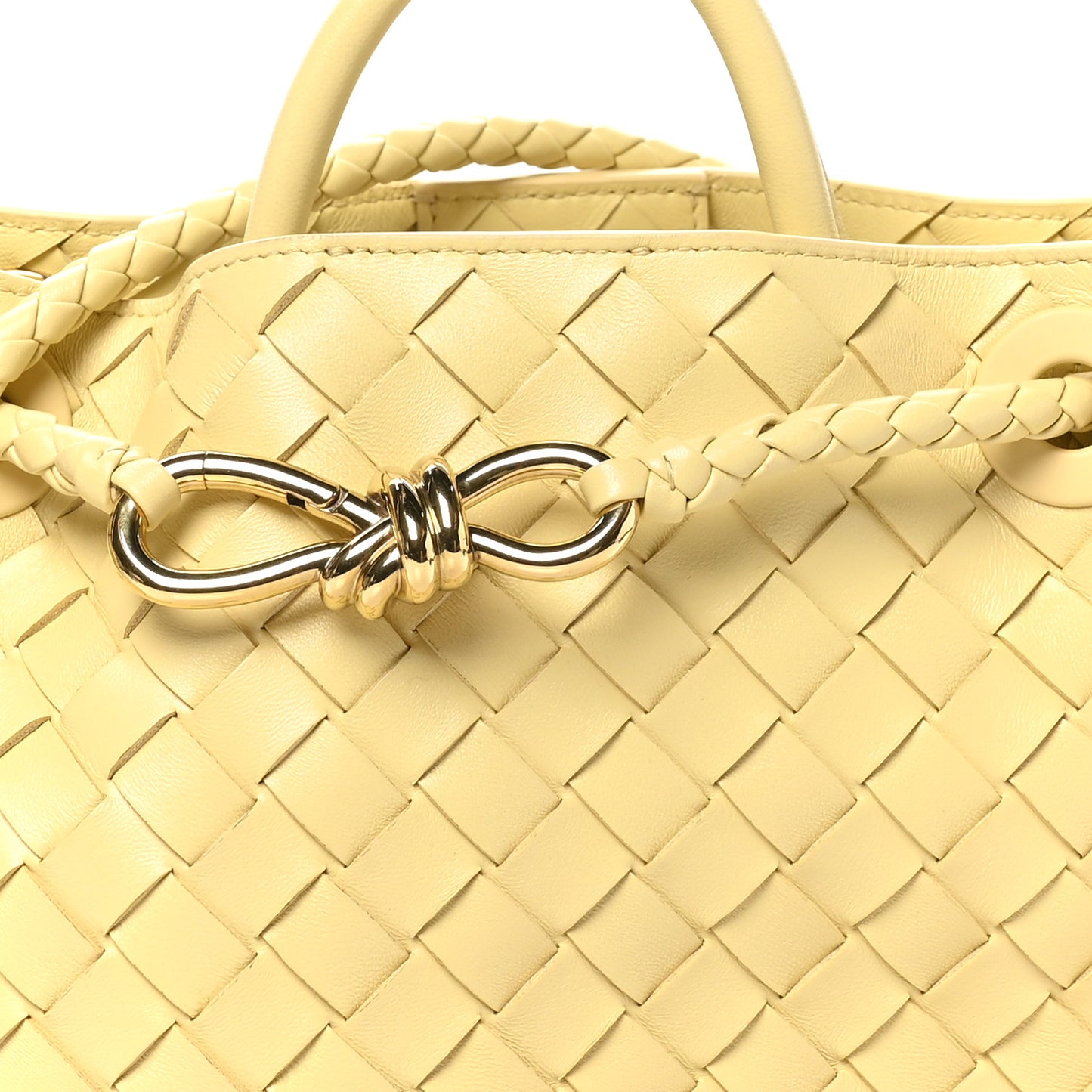 Nappa Intrecciato Small Andiamo Shoulder Bag Chamomile