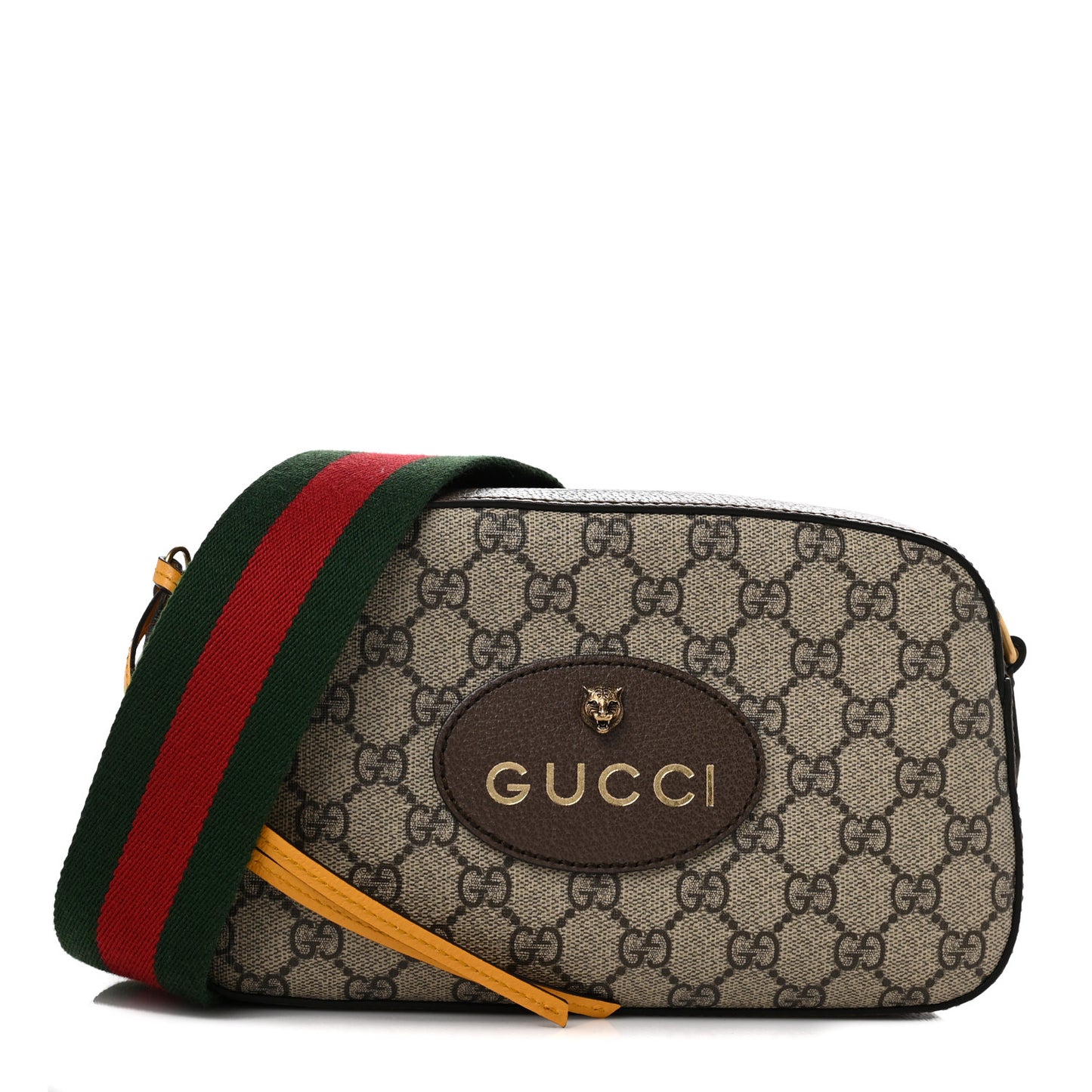 GG Supreme Monogram Web Neo Vintage Shoulder Bag Beige New Acero Crop