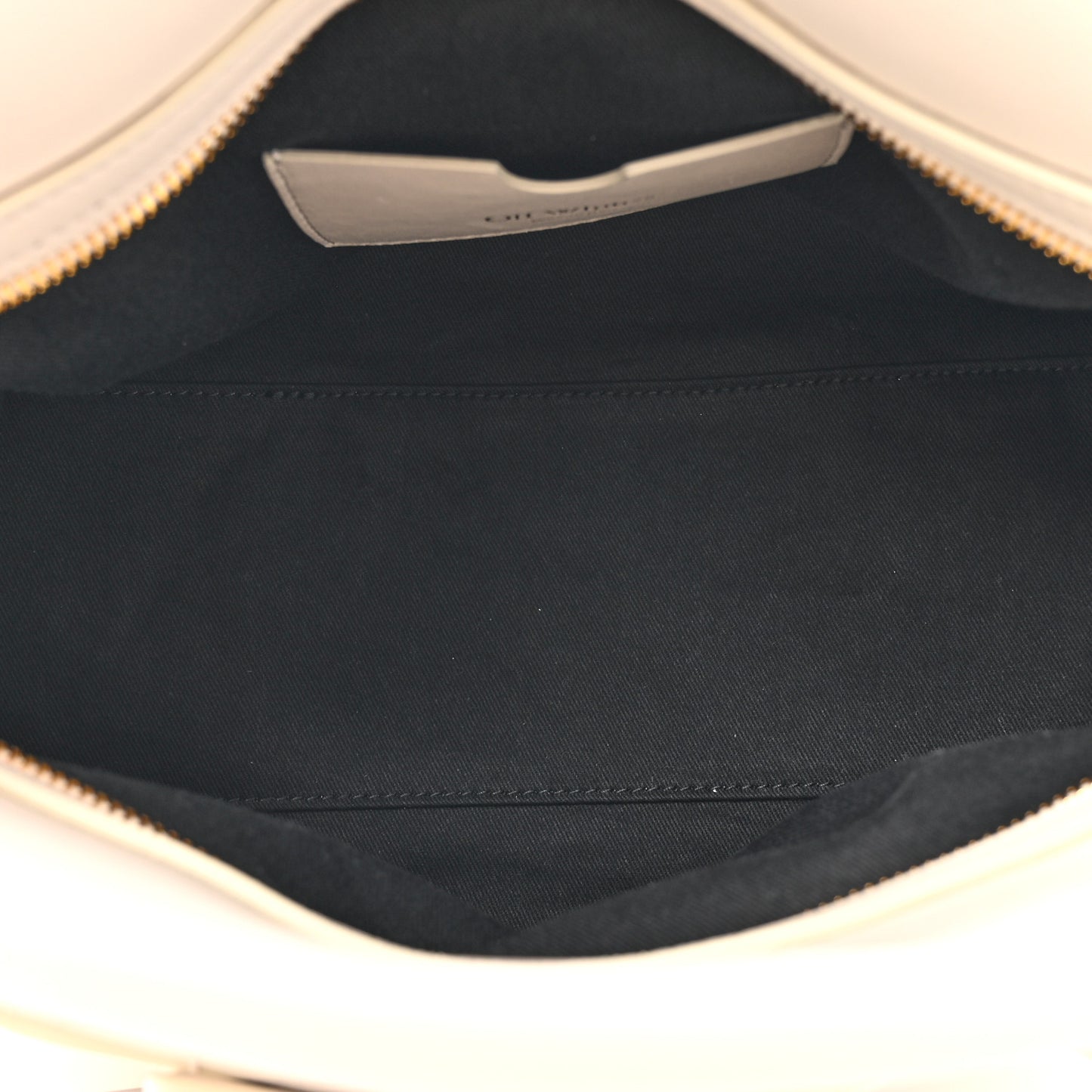 Calfskin Zip Tie Clutch White