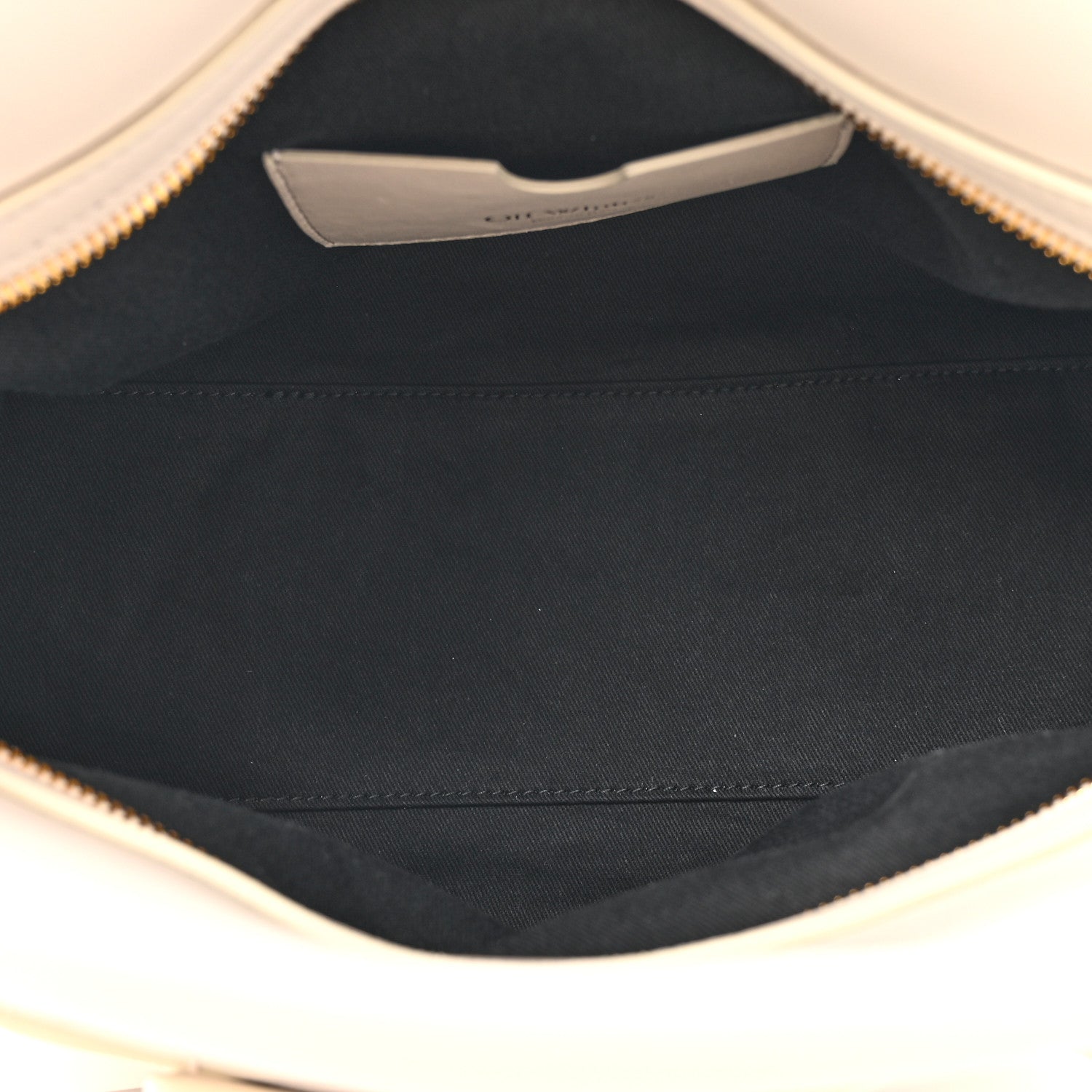 Off-White Calfskin Zip Tie Clutch White 5 of 12