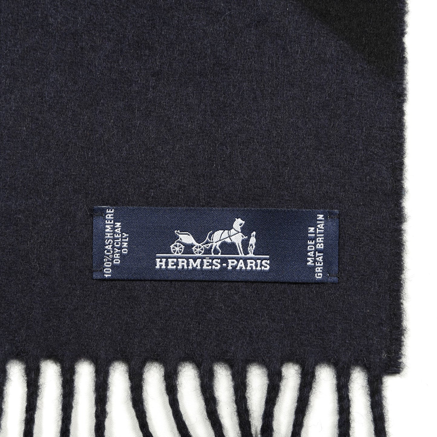 Cashmere Chevron Muffler Bleu Black