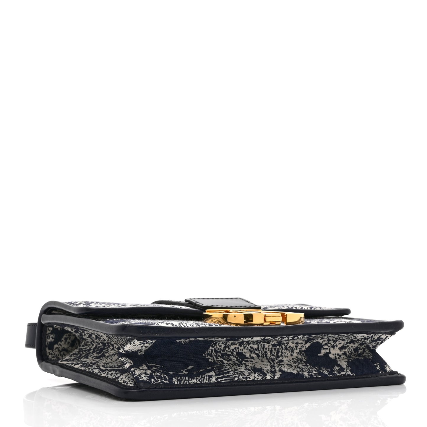 Toile de Jouy Reverse Jacquard 30 Montaigne Flap Bag Blue
