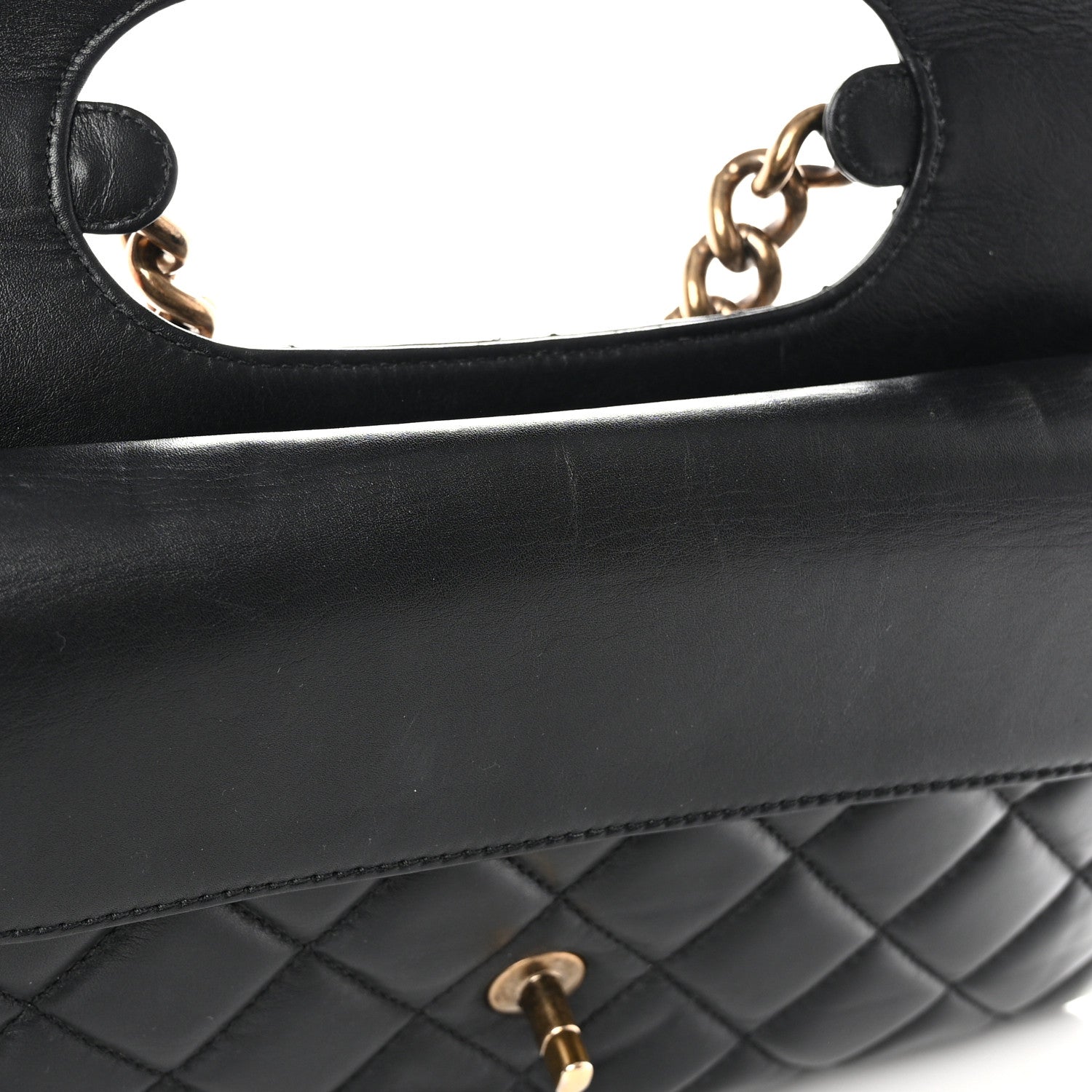 Chanel Calfskin Quilted Large Perfect Edge Flap Black 12 of 12
