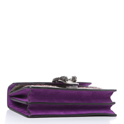 Gucci GG Supreme Monogram Embroidered Small Dionysus Shoulder Bag Purple 4 of 9