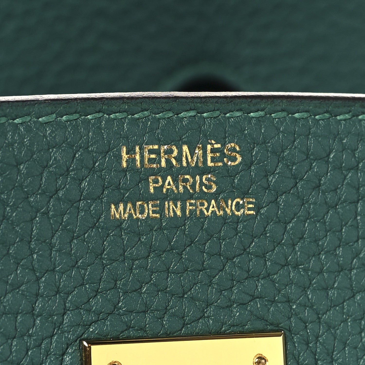 Hermes Taurillon Clemence Birkin 35 Malachite 6 of 17