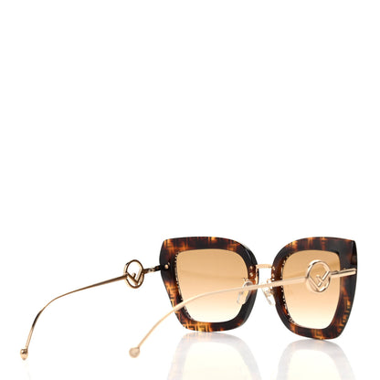 Fendi Acetate Metal F is Fendi FF Square Cat Eye Sunglasses FF 0424/F/S Havana 4 of 6